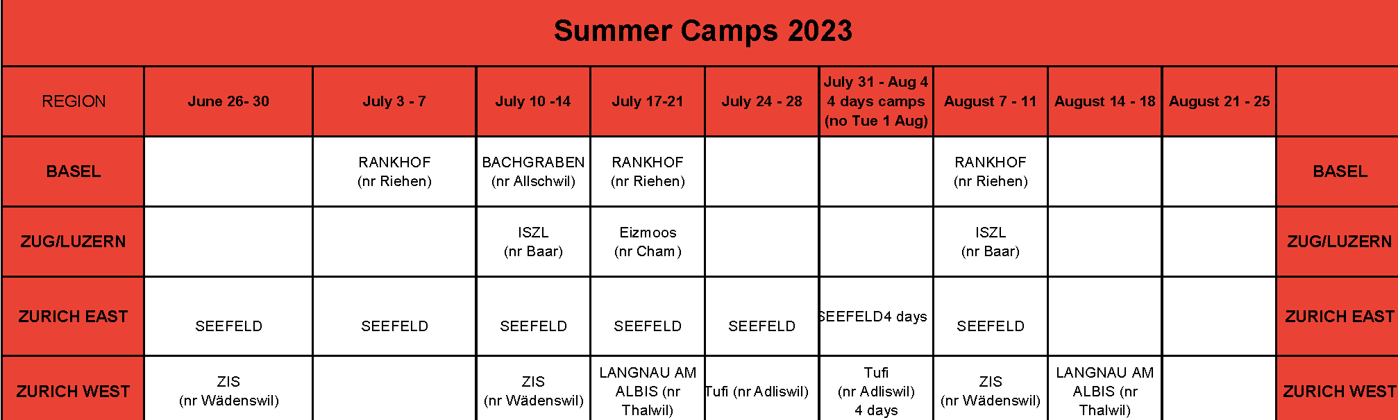 Summer Football Camps in Zurich & Zug InterSoccer Switzerland