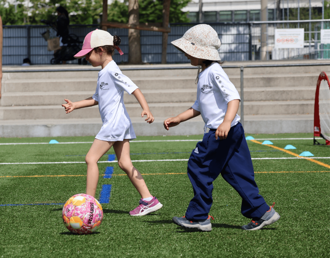 GIrls at the summer football course