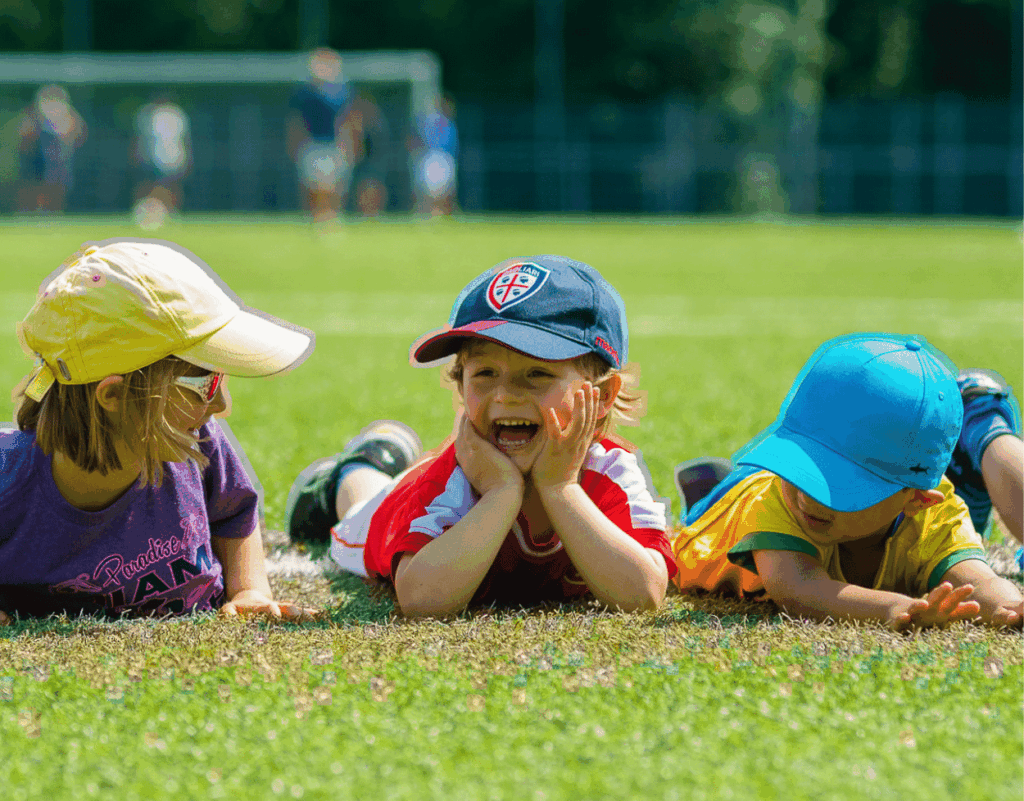 Children enjoying an InterSoccer Summer Football Camp in Switzerland