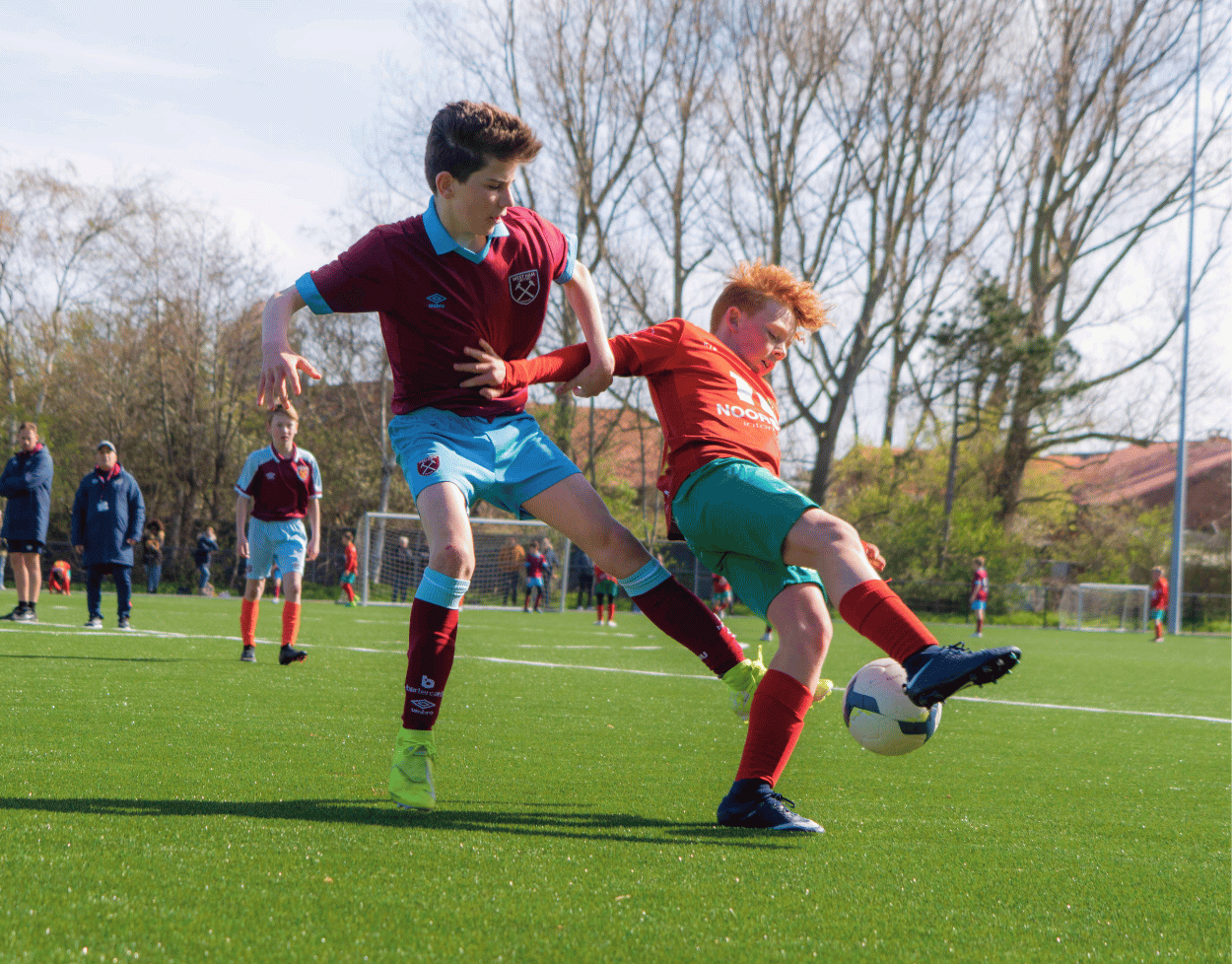 West Ham camp boys tackling each other