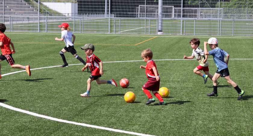 Children playing Football at InterSoccer Autumn Football Course