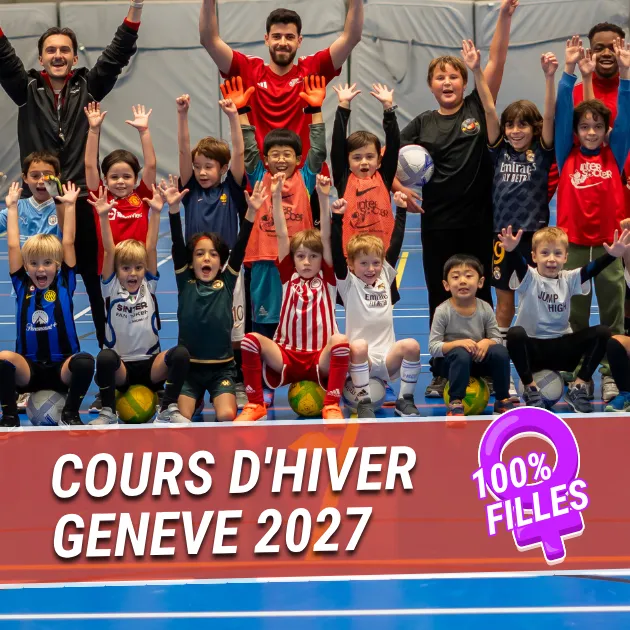 Cours de foot d’hiver en intérieur réservés aux filles Genève 2027