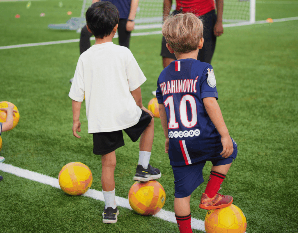 Children at InterSoccer Autumn Football Course